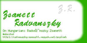 zsanett radvanszky business card